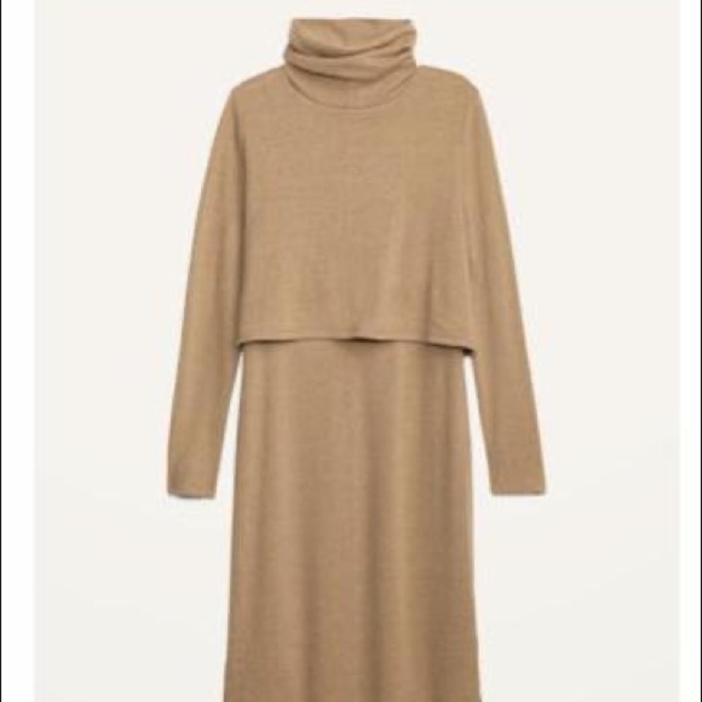 Cozy sweater knit nursing dress